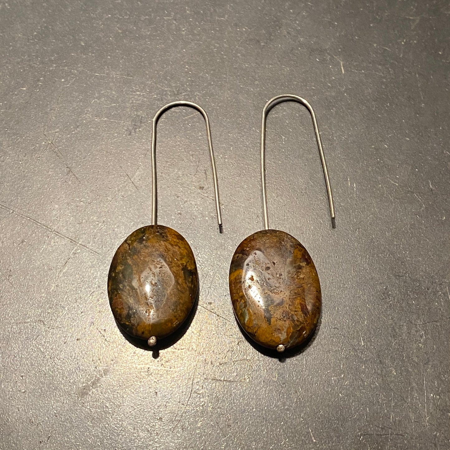 Simple Agate Drop Earrings