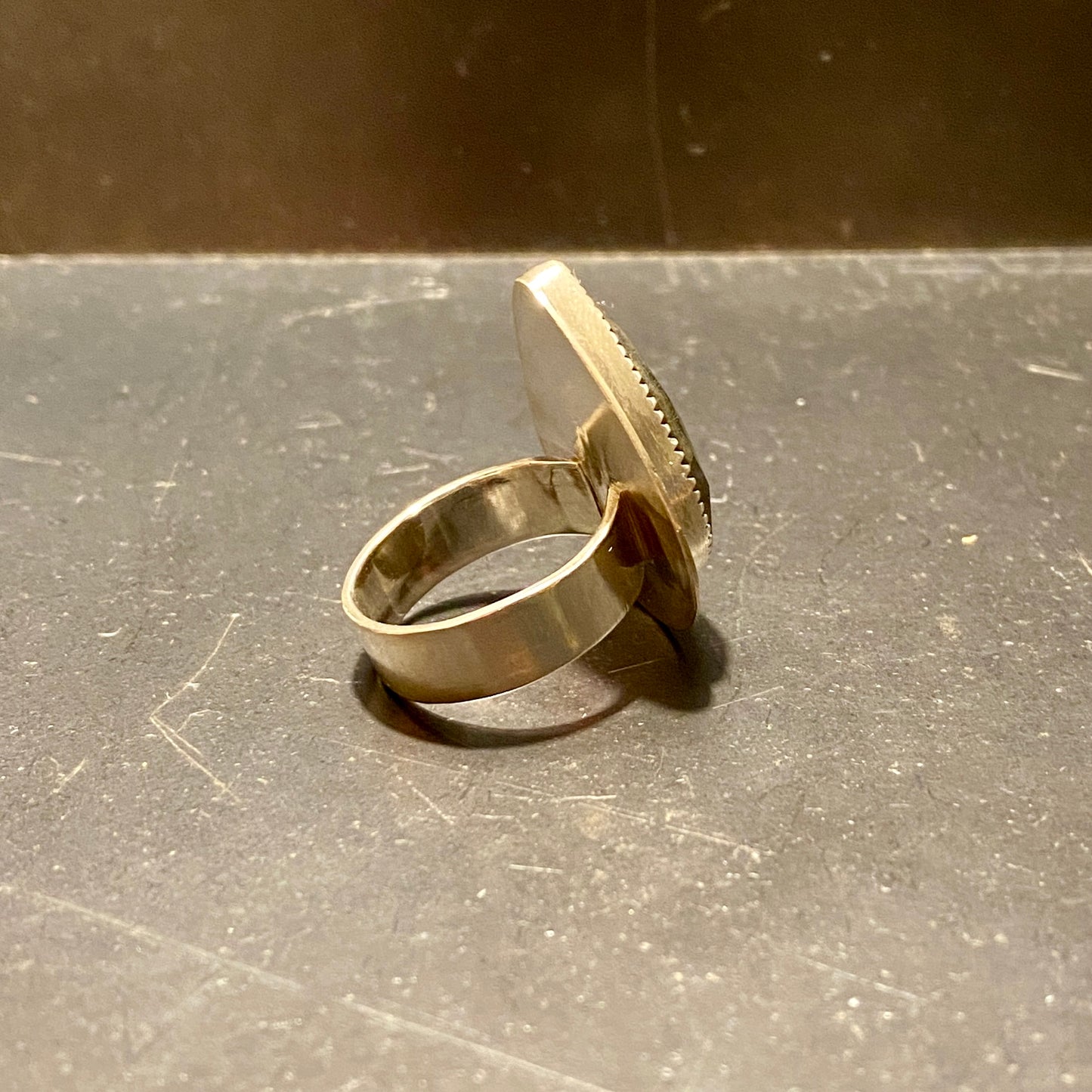 Labradorite Textured Ring