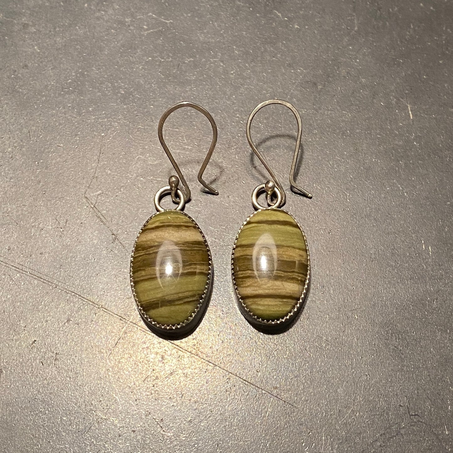 Jasper Earrings with Brass Back