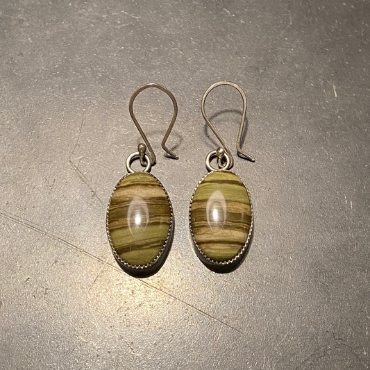 Jasper Earrings with Brass Back