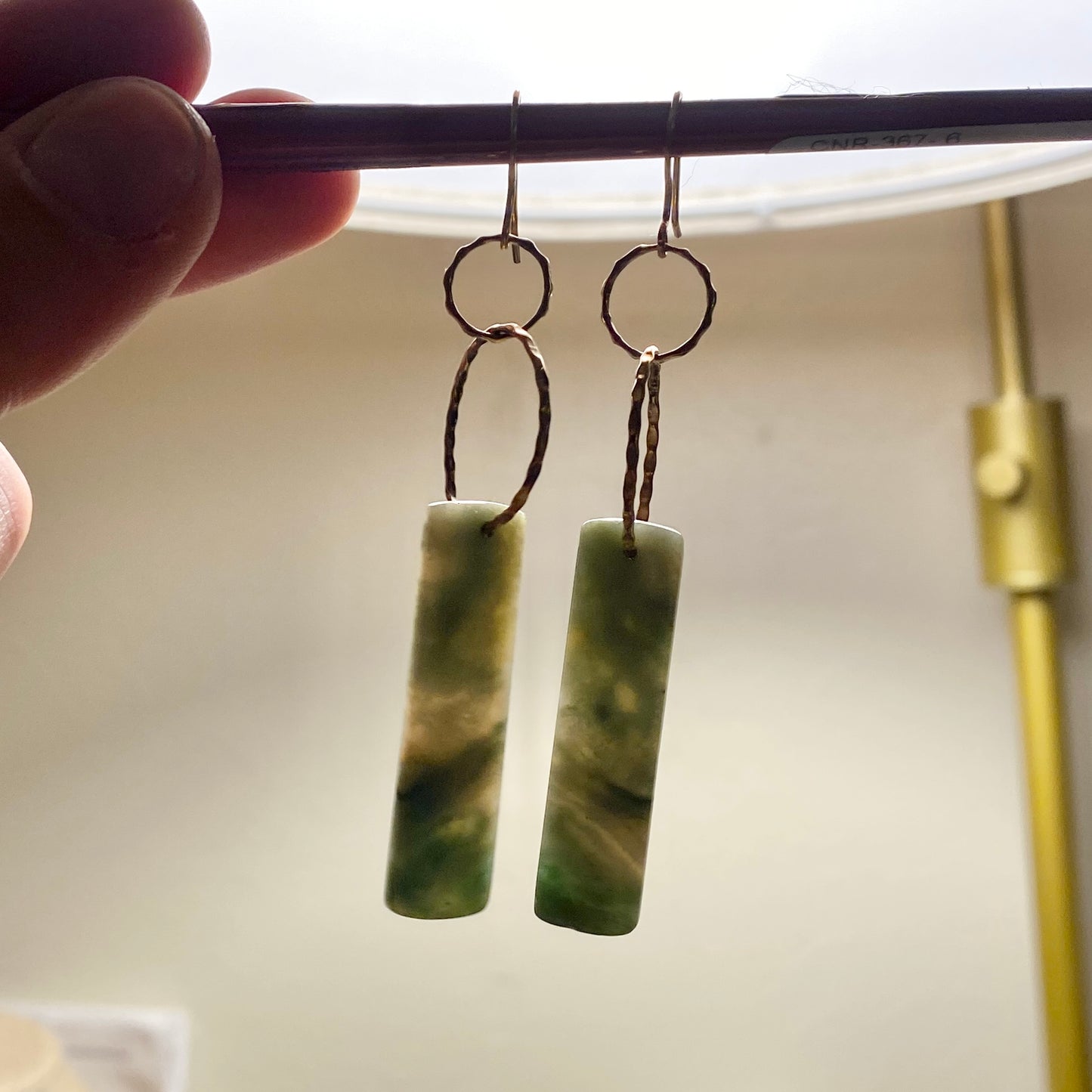Jade Earrings (Gold-Filled)