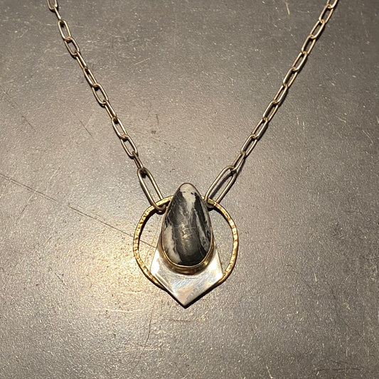 White Buffalo Two Toned Necklace