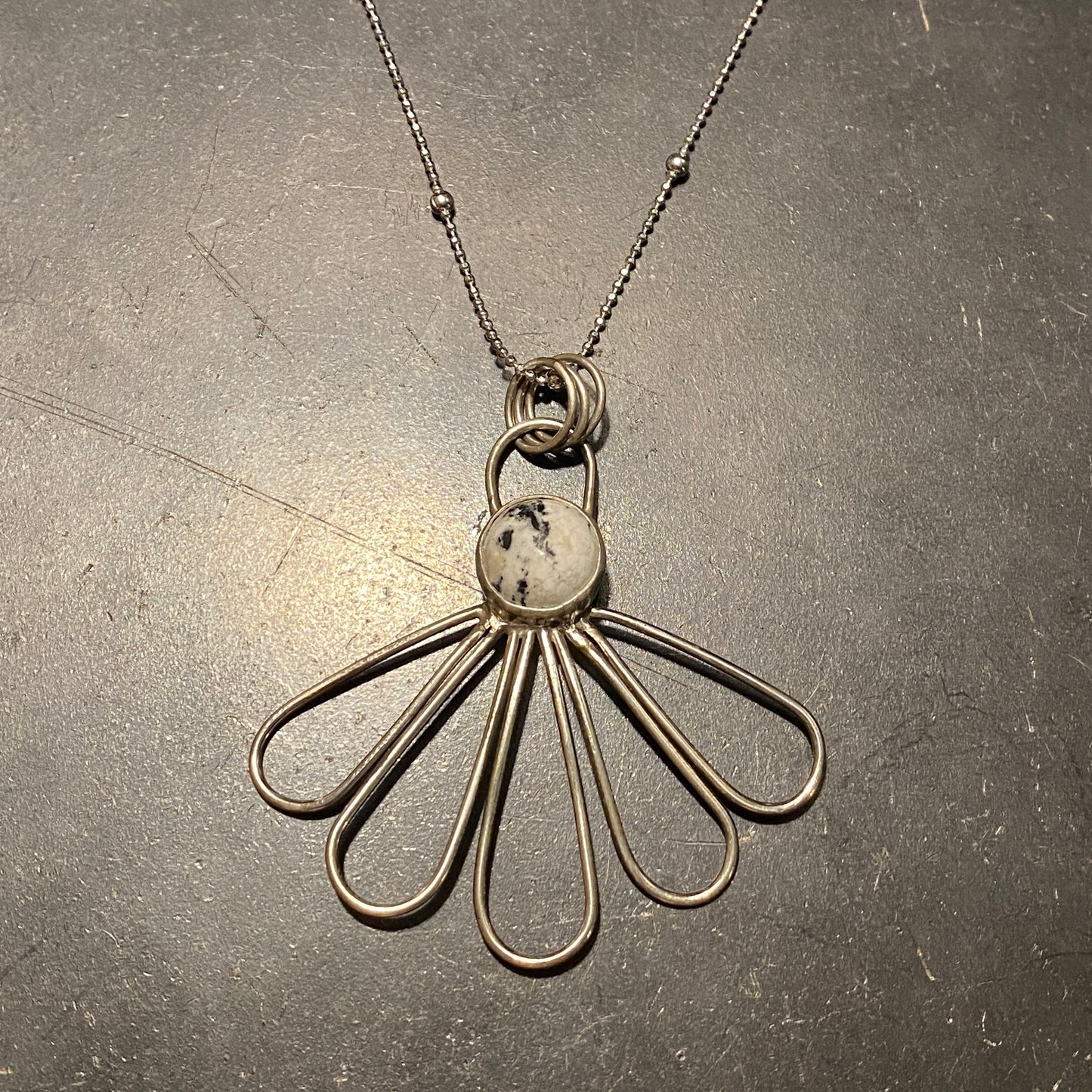 White Buffalo Petal Necklace