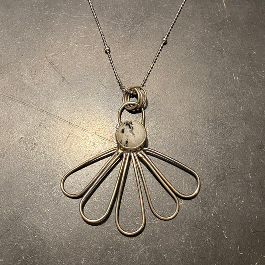 White Buffalo Petal Necklace