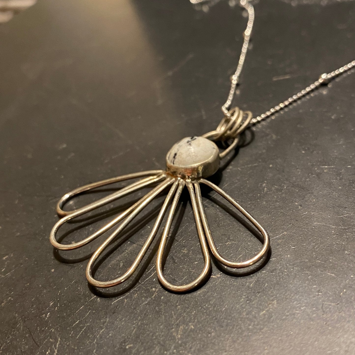 White Buffalo Petal Necklace