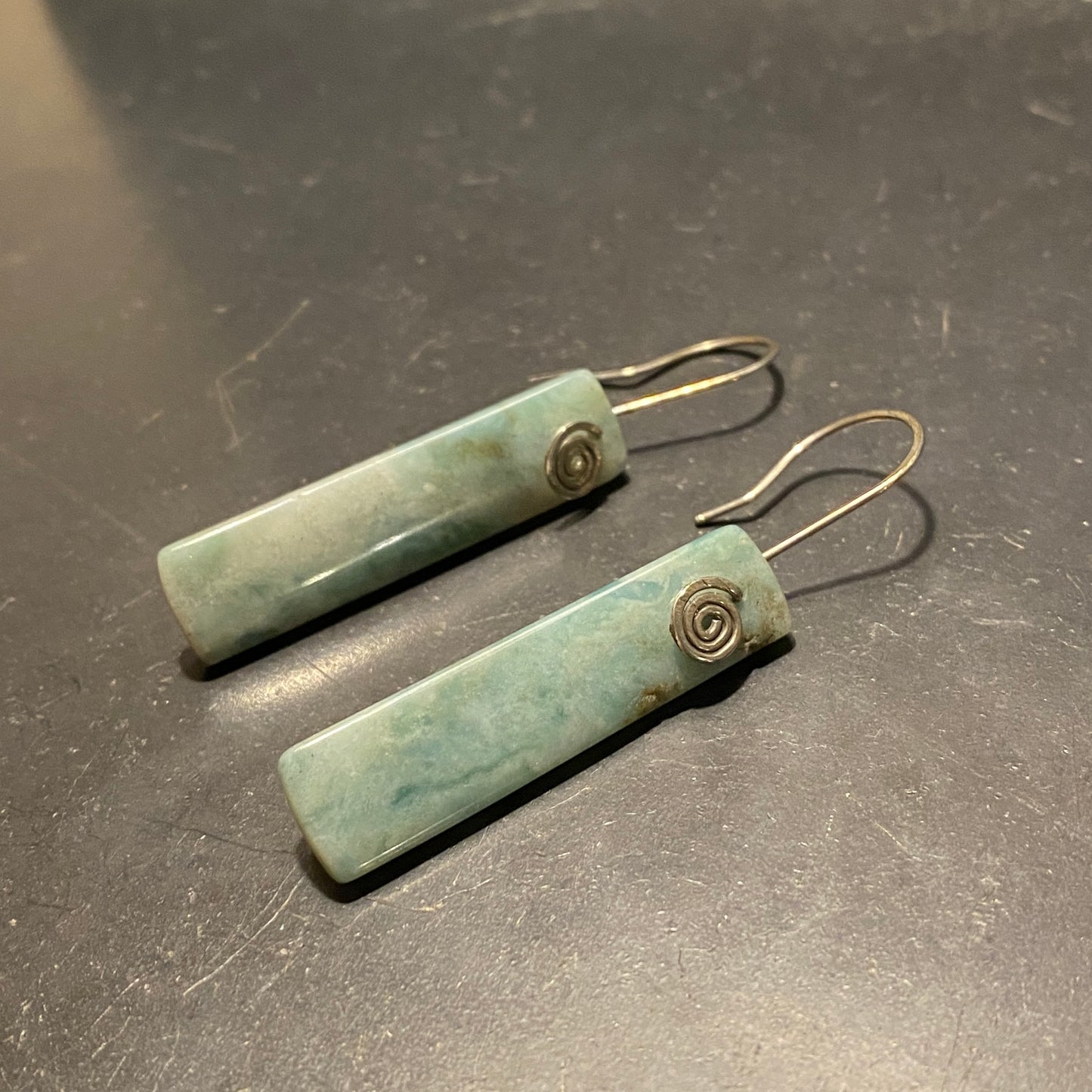 Spiral Amazonite Earrings