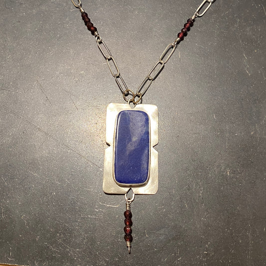 Lapis and Garnet Necklace