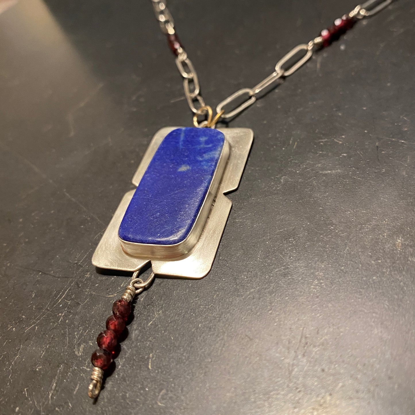 Lapis and Garnet Necklace
