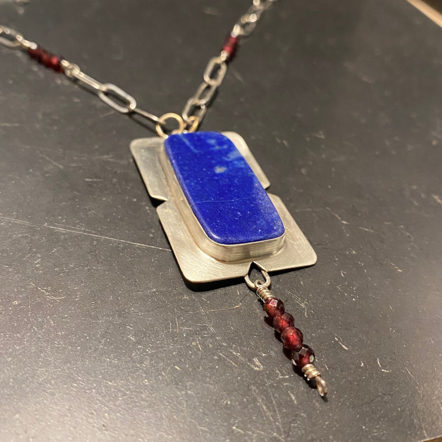 Lapis and Garnet Necklace