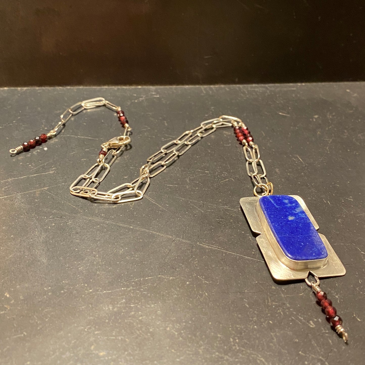 Lapis and Garnet Necklace