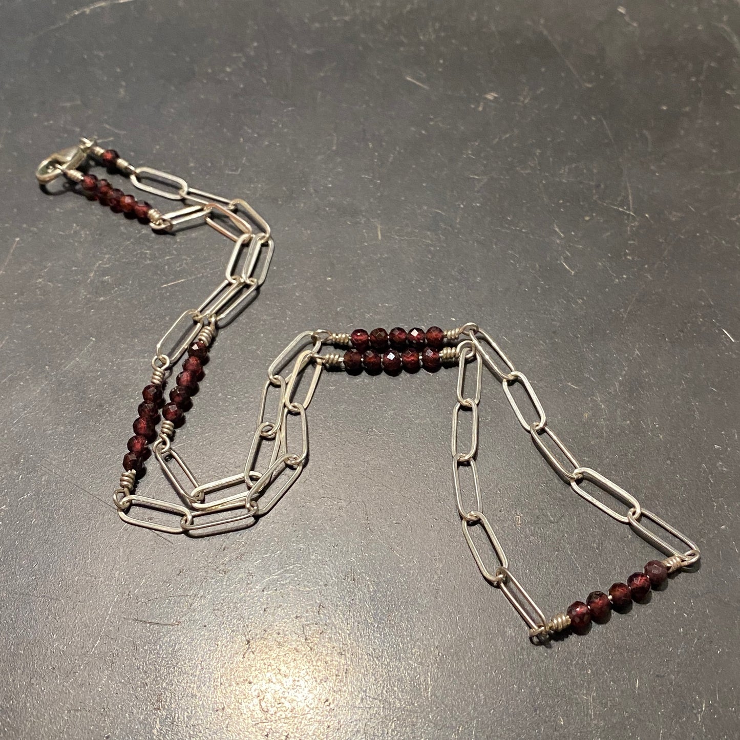 Garnet Beaded Necklace