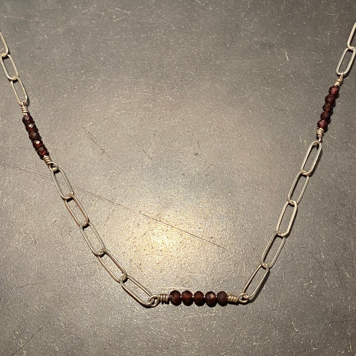 Garnet Beaded Necklace