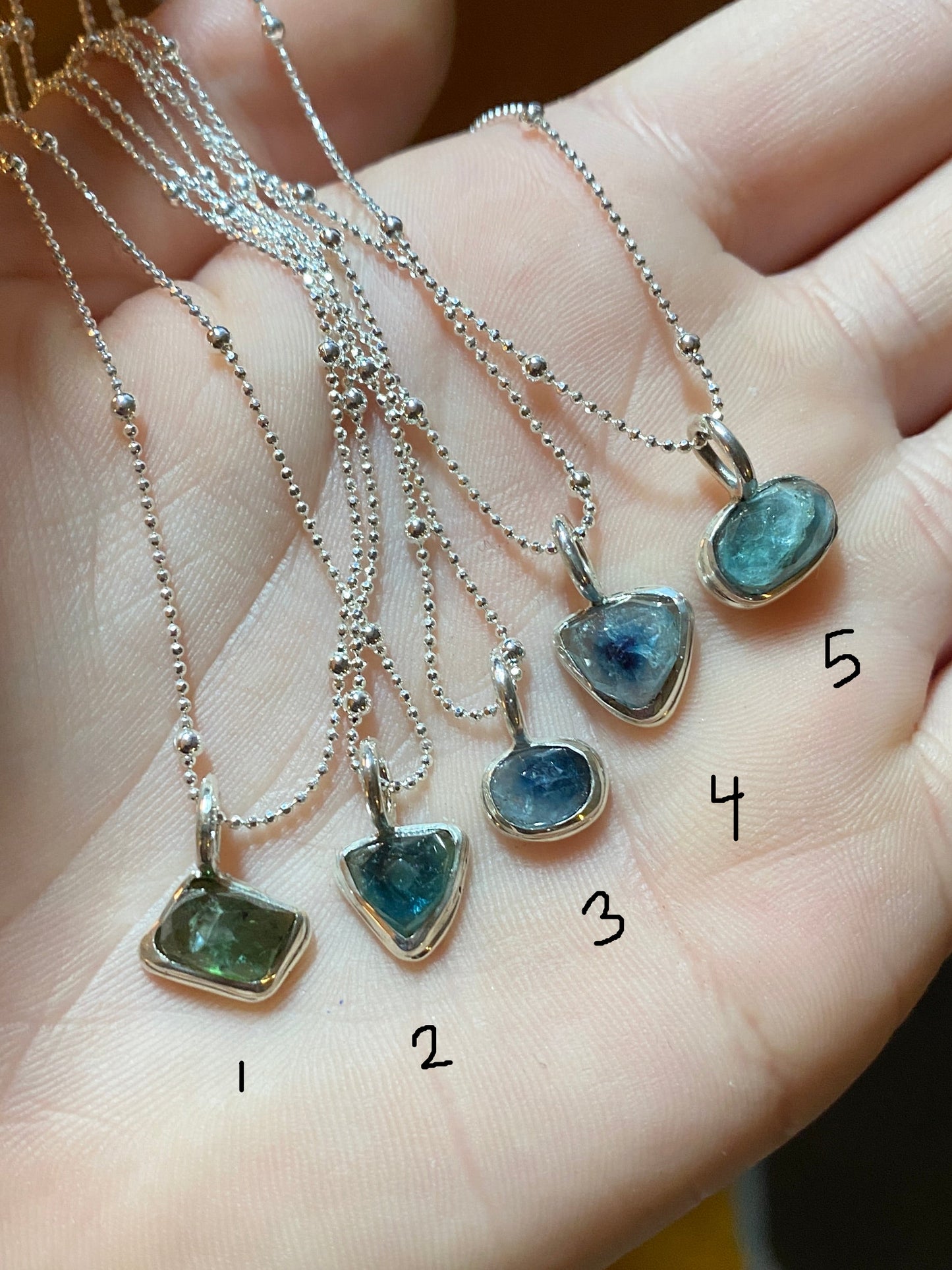 Dainty Tourmaline Necklaces